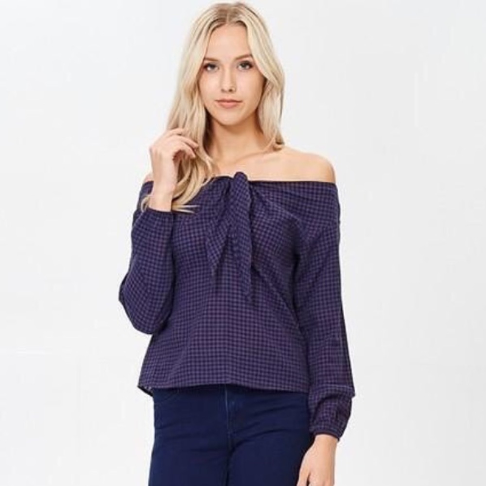 Closet Clean Out!!Gingham Tie Top